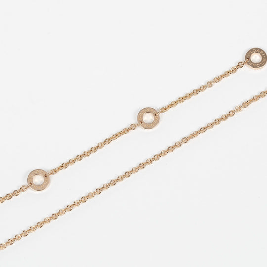 BVLGARI Necklace K18 pink gold, ceramic gold Be zero one B.ZERO1 Design Legend Women Used Authentic