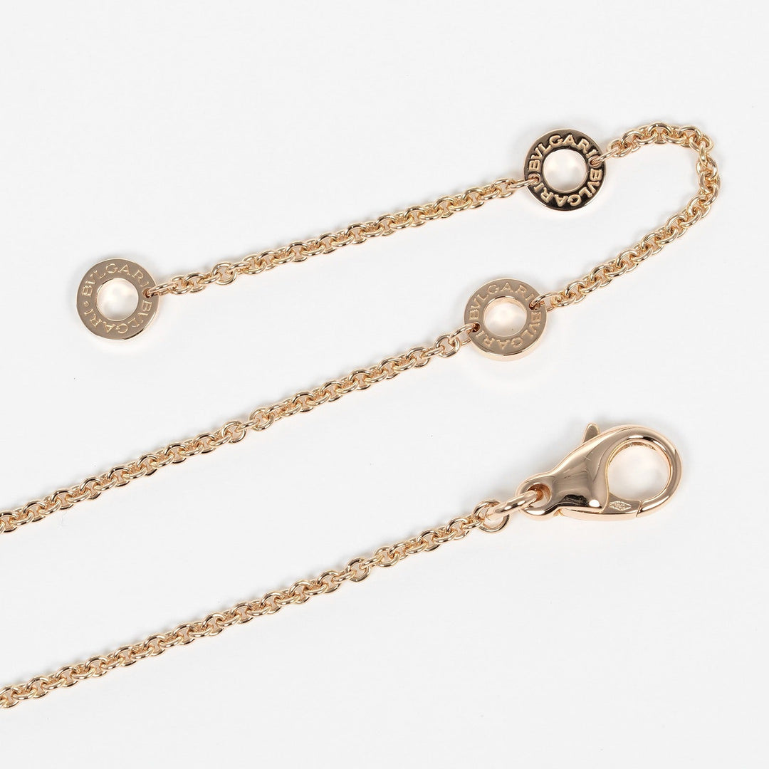 BVLGARI Necklace K18 pink gold, ceramic gold Be zero one B.ZERO1 Design Legend Women Used Authentic