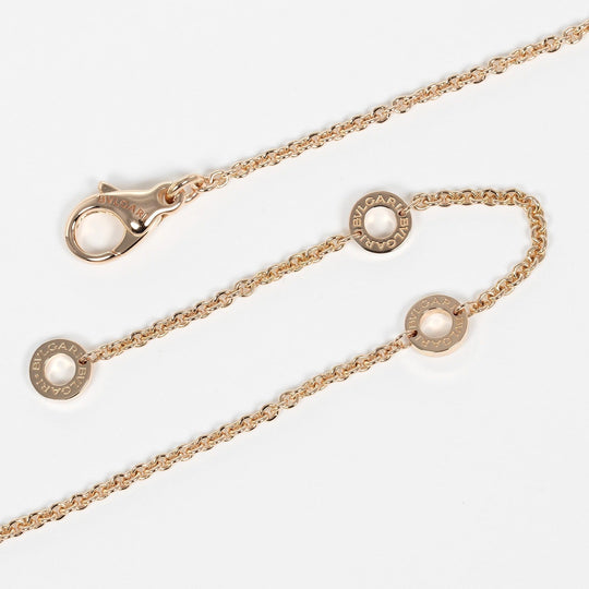 BVLGARI Necklace K18 pink gold, ceramic gold Be zero one B.ZERO1 Design Legend Women Used Authentic