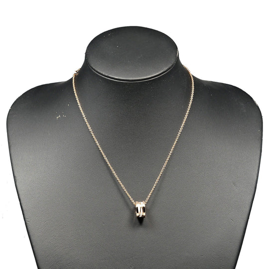 BVLGARI Necklace K18 pink gold, ceramic gold Be zero one B.ZERO1 Design Legend Women Used Authentic
