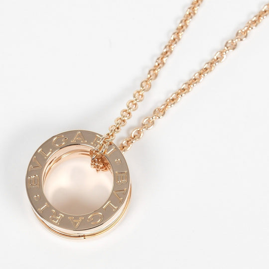 BVLGARI Necklace K18 pink gold, ceramic gold Be zero one B.ZERO1 Design Legend Women Used Authentic