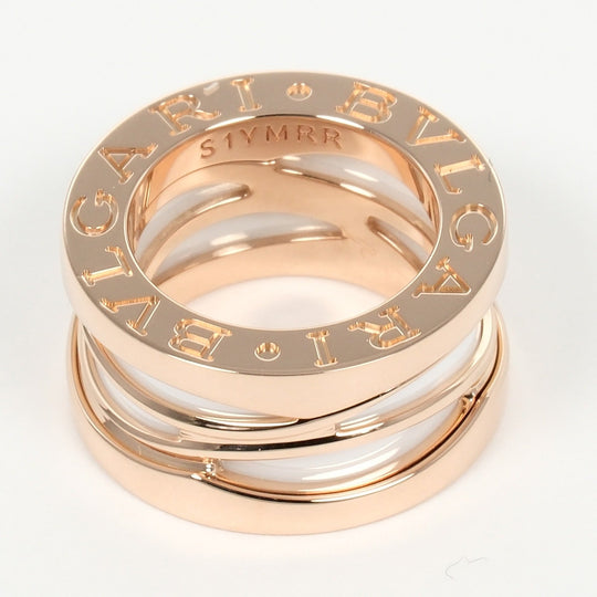 BVLGARI Necklace K18 pink gold, ceramic gold Be zero one B.ZERO1 Design Legend Women Used Authentic