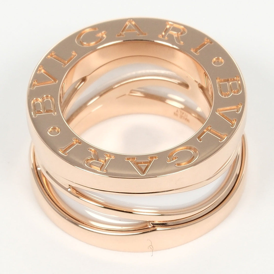 BVLGARI Necklace K18 pink gold, ceramic gold Be zero one B.ZERO1 Design Legend Women Used Authentic