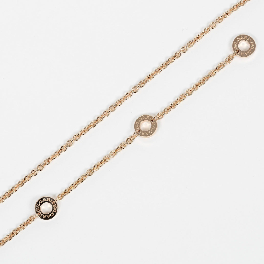 BVLGARI Necklace K18 pink gold, ceramic gold Be zero one B.ZERO1 Design Legend Women Used Authentic