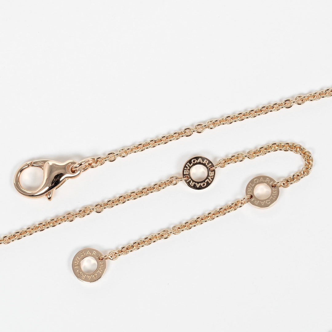 BVLGARI Necklace K18 pink gold, ceramic gold Be zero one B.ZERO1 Design Legend Women Used Authentic