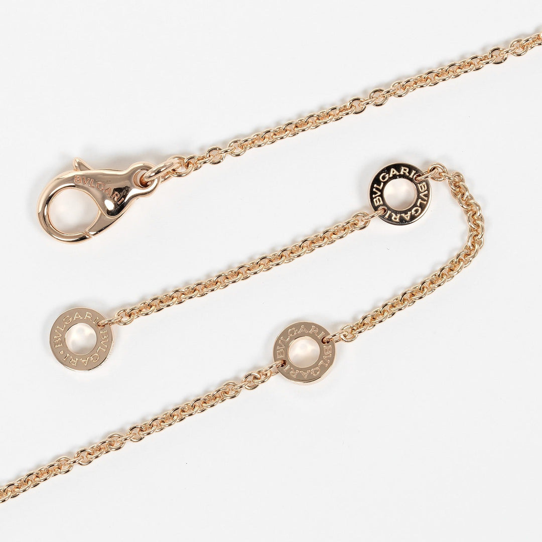 BVLGARI Necklace K18 pink gold, ceramic gold Be zero one B.ZERO1 Design Legend Women Used Authentic