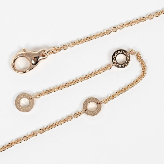 BVLGARI Necklace K18 pink gold, ceramic gold Be zero one B.ZERO1 Design Legend Women Used Authentic