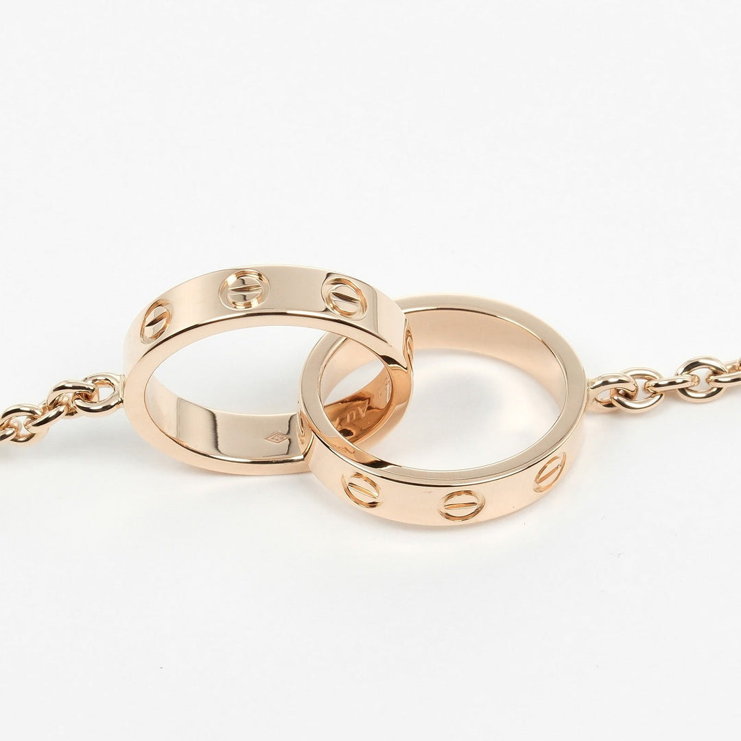 CARTIER Necklace K18 Pink Gold gold Baby love Women Used Authentic