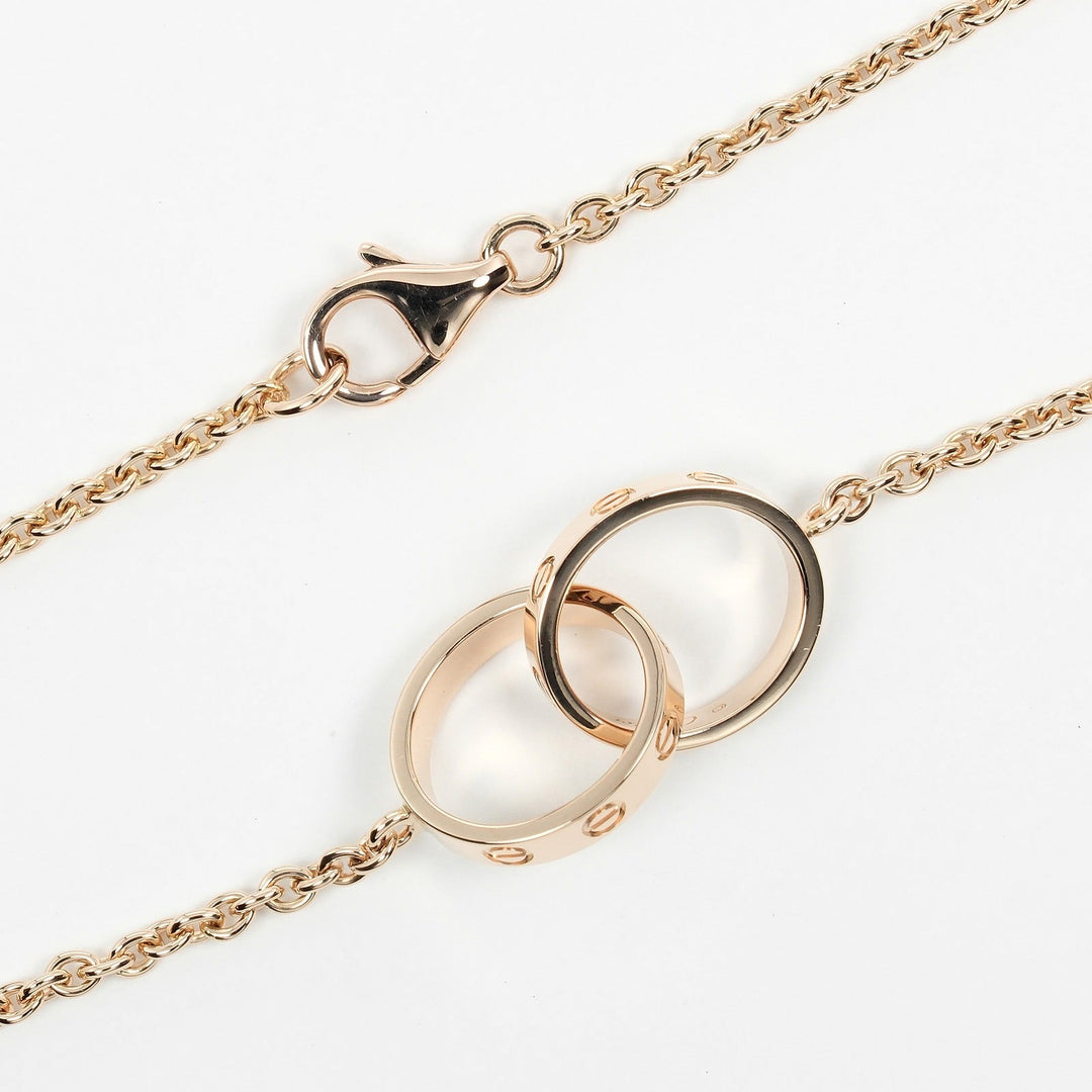CARTIER Necklace K18 Pink Gold gold Baby love Women Used Authentic