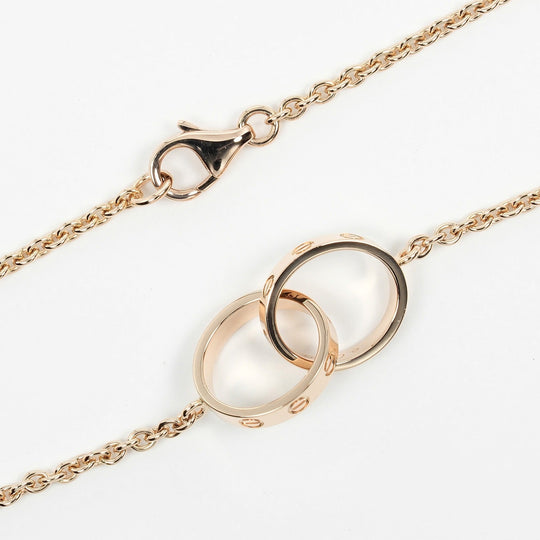 CARTIER Necklace K18 Pink Gold gold Baby love Women Used Authentic