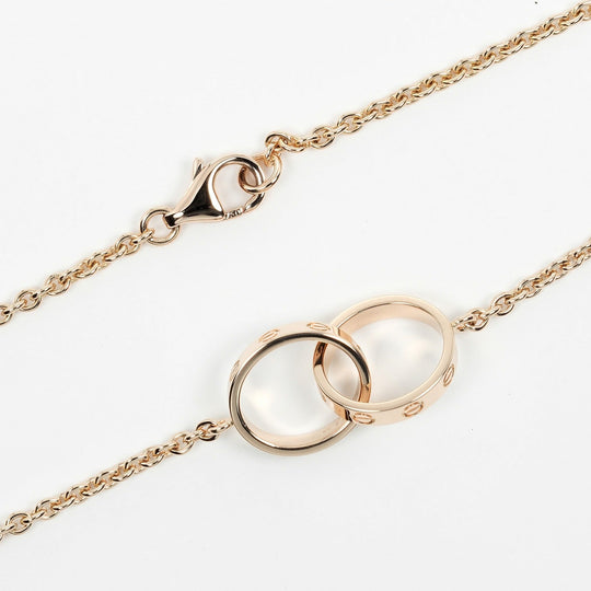 CARTIER Necklace K18 Pink Gold gold Baby love Women Used Authentic