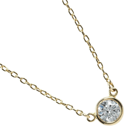 TIFFANY&Co. Necklace 0.22ct VS2/G/3EX K18 Yellow Gold, Diamond gold By the yard Women Used Authentic