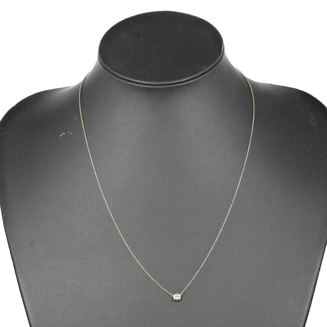 TIFFANY&Co. Necklace 0.22ct VS2/G/3EX K18 Yellow Gold, Diamond gold By the yard Women Used Authentic