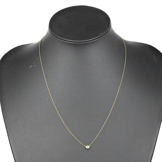 TIFFANY&Co. Necklace 0.22ct VS2/G/3EX K18 Yellow Gold, Diamond gold By the yard Women Used Authentic