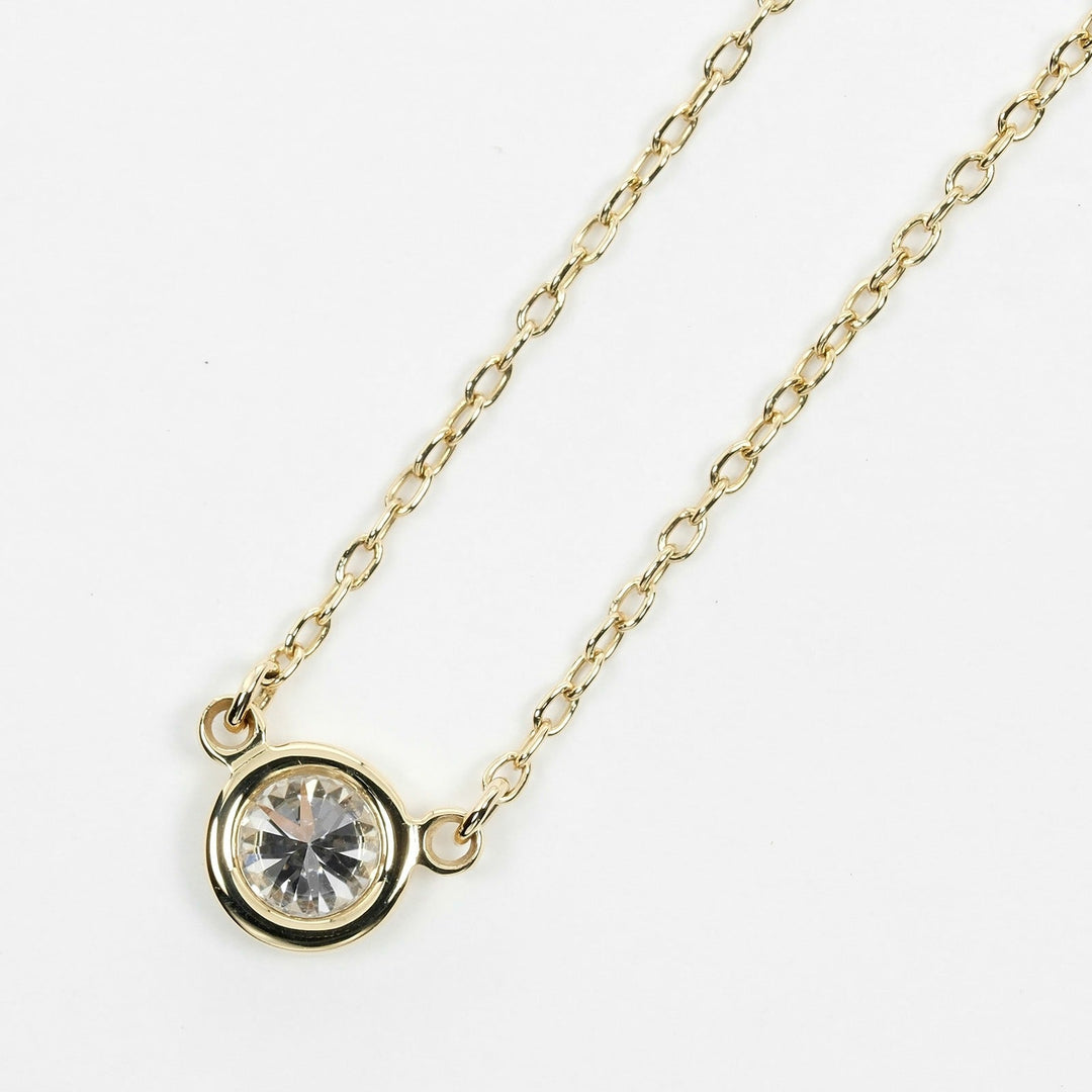 TIFFANY&Co. Necklace 0.22ct VS2/G/3EX K18 Yellow Gold, Diamond gold By the yard Women Used Authentic