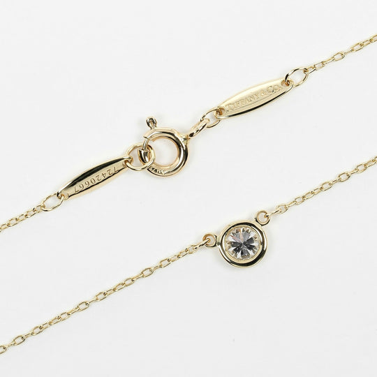 TIFFANY&Co. Necklace 0.22ct VS2/G/3EX K18 Yellow Gold, Diamond gold By the yard Women Used Authentic