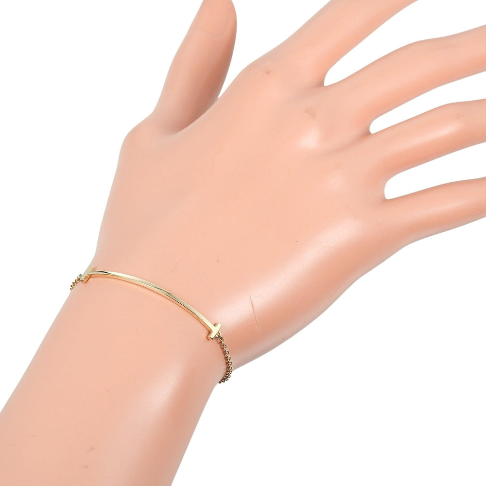 TIFFANY&Co. bracelet 60150765 K18 yellow gold gold T Smile Women Used Authentic