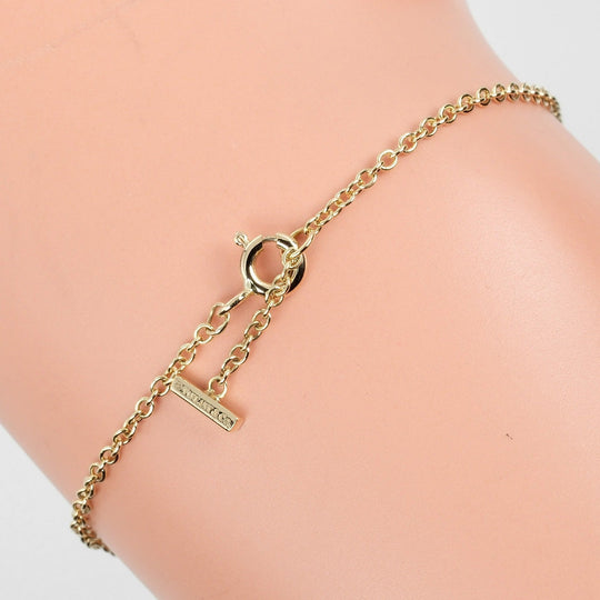 TIFFANY&Co. bracelet 60150765 K18 yellow gold gold T Smile Women Used Authentic