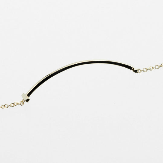 TIFFANY&Co. bracelet 60150765 K18 yellow gold gold T Smile Women Used Authentic