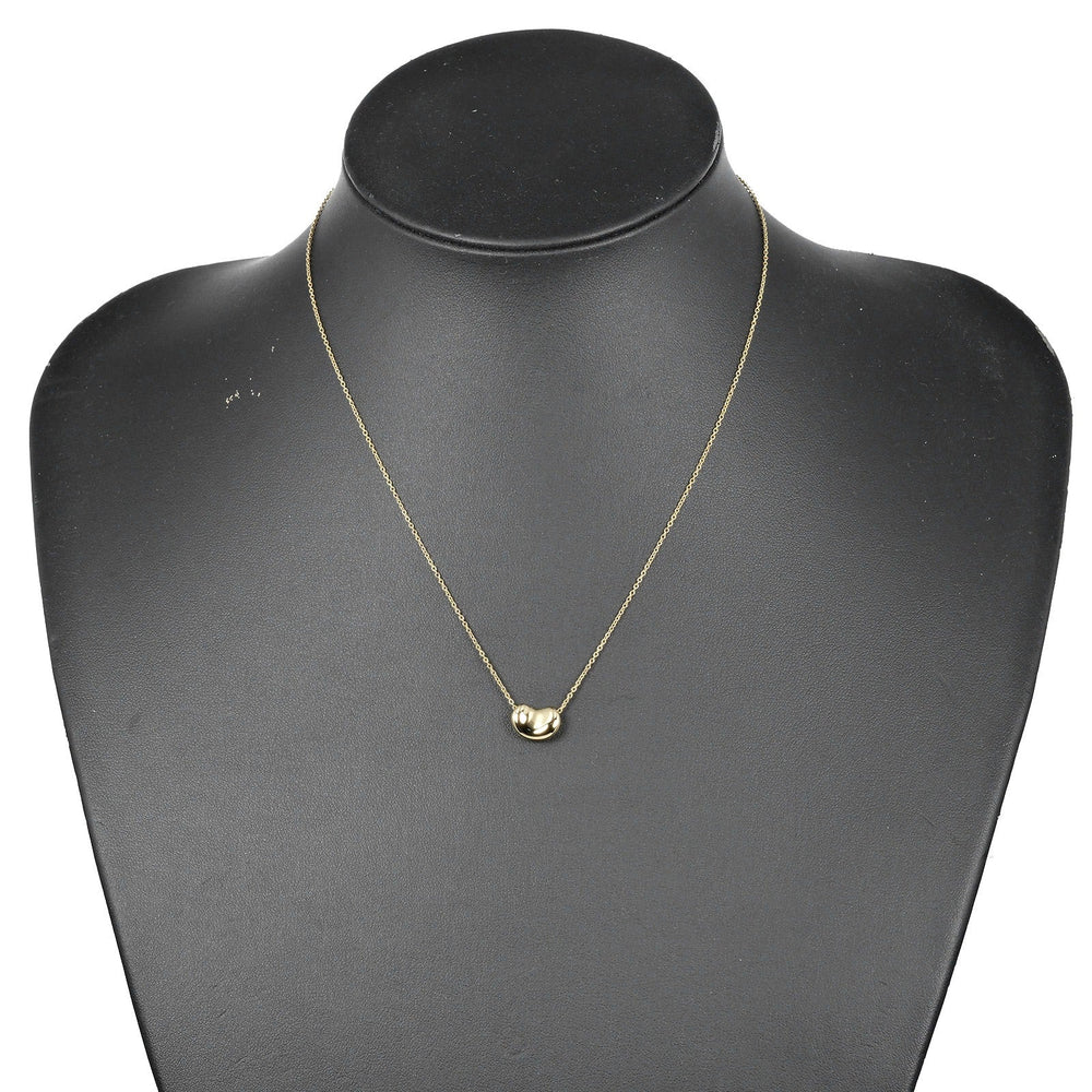TIFFANY&Co. Necklace K18 yellow gold gold Bean Women Used Authentic