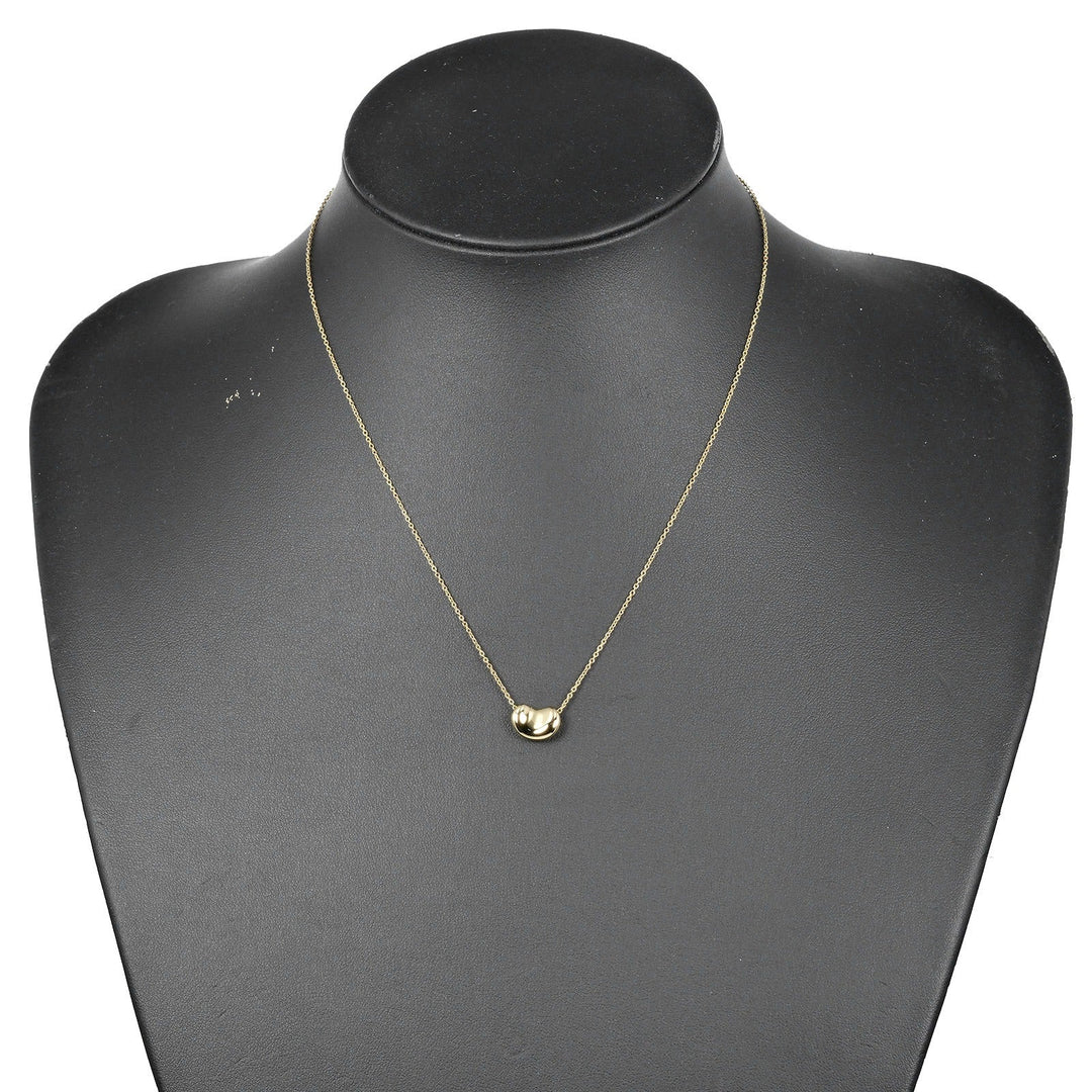 TIFFANY&Co. Necklace K18 yellow gold gold Bean Women Used Authentic