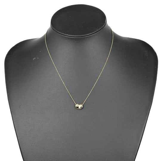 TIFFANY&Co. Necklace K18 yellow gold gold Bean Women Used Authentic