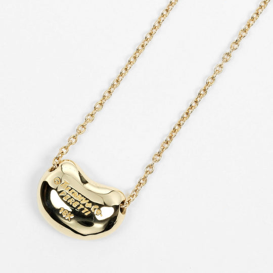 TIFFANY&Co. Necklace K18 yellow gold gold Bean Women Used Authentic