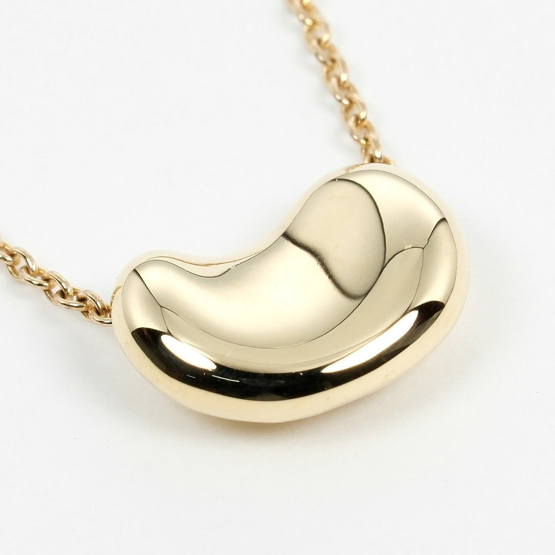 TIFFANY&Co. Necklace K18 yellow gold gold Bean Women Used Authentic