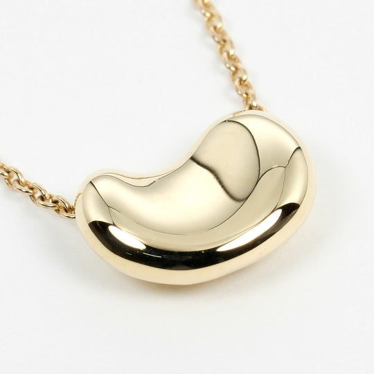 TIFFANY&Co. Necklace K18 yellow gold gold Bean Women Used Authentic