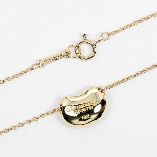 TIFFANY&Co. Necklace K18 yellow gold gold Bean Women Used Authentic