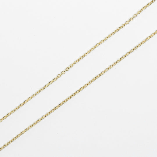 TIFFANY&Co. Necklace K18 yellow gold gold 0.6" model Open heart Women Used Authentic
