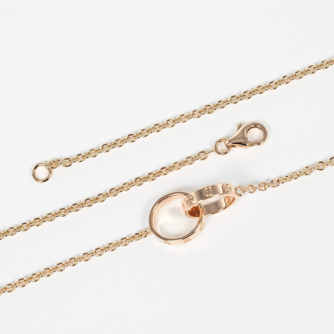 CARTIER Necklace K18 Pink Gold gold baby love Women Used Authentic