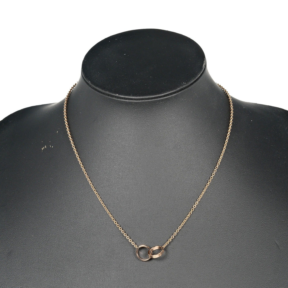CARTIER Necklace K18 Pink Gold gold baby love Women Used Authentic