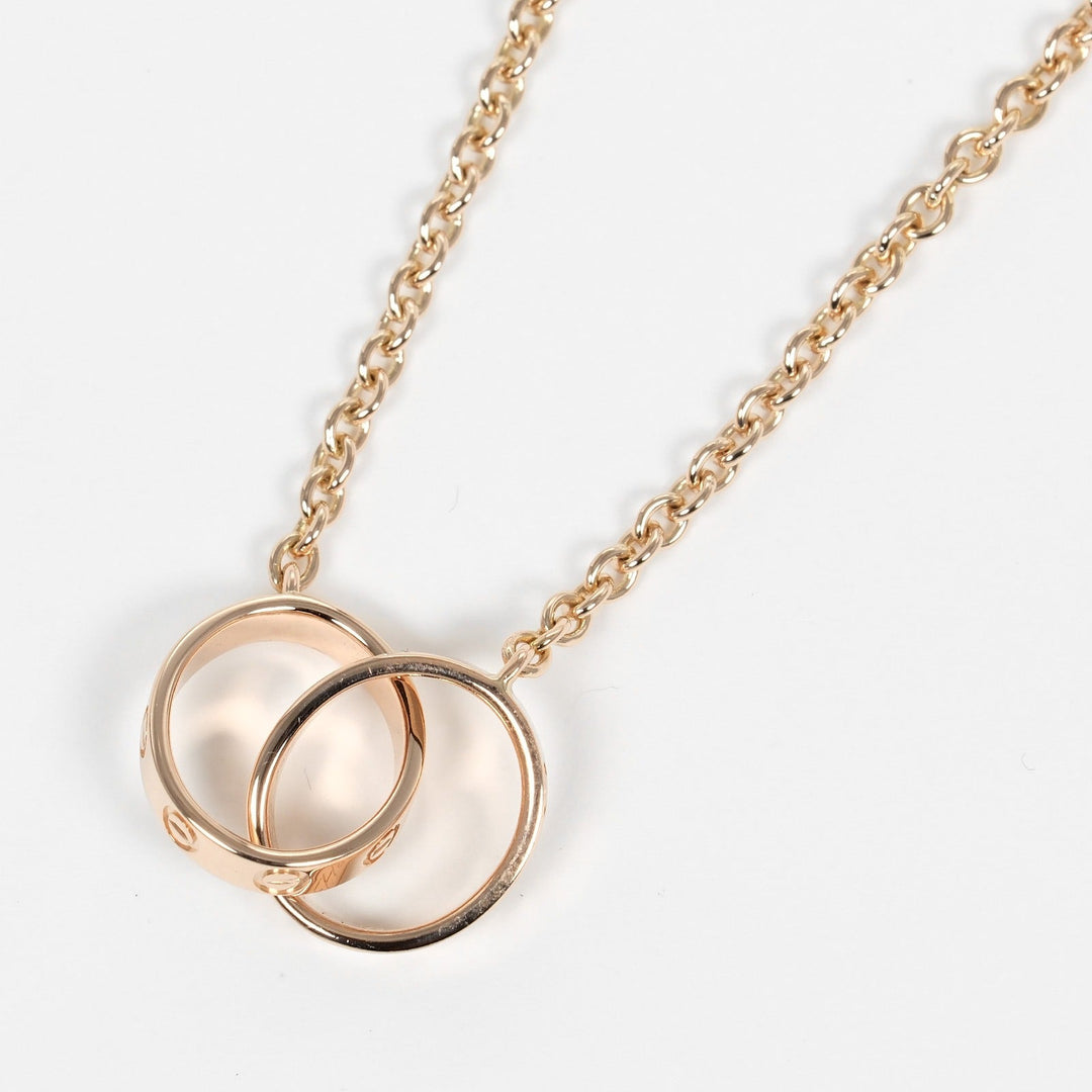 CARTIER Necklace K18 Pink Gold gold baby love Women Used Authentic
