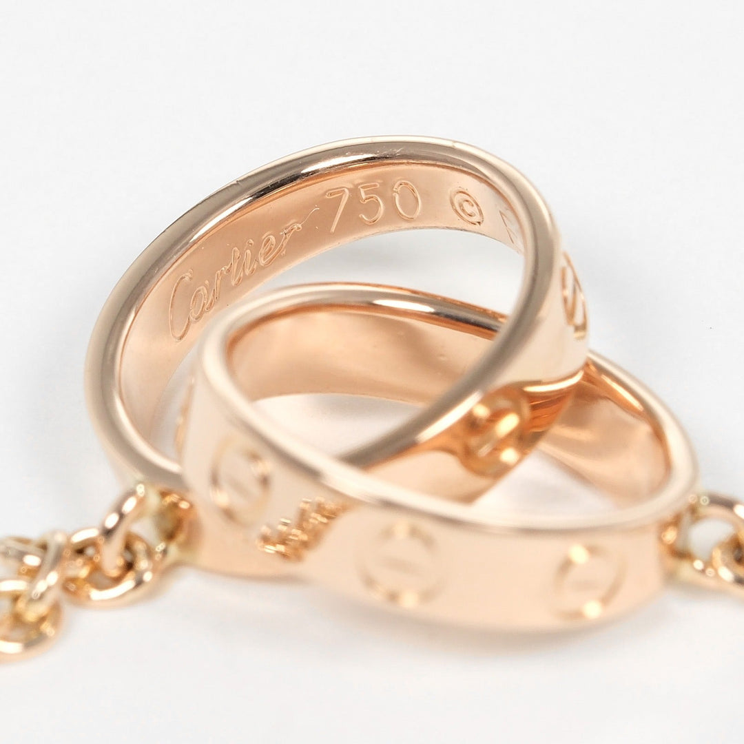 CARTIER Necklace K18 Pink Gold gold baby love Women Used Authentic