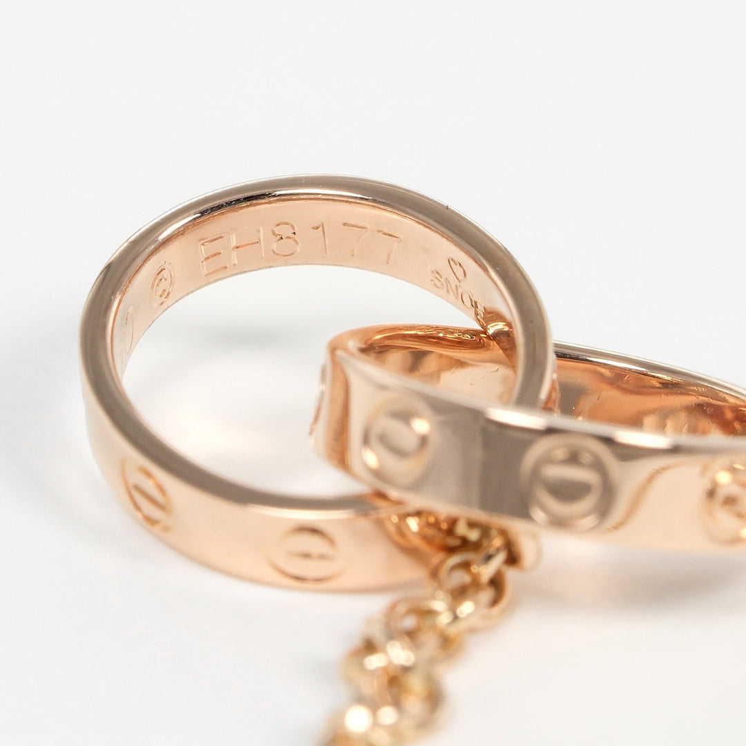 CARTIER Necklace K18 Pink Gold gold baby love Women Used Authentic