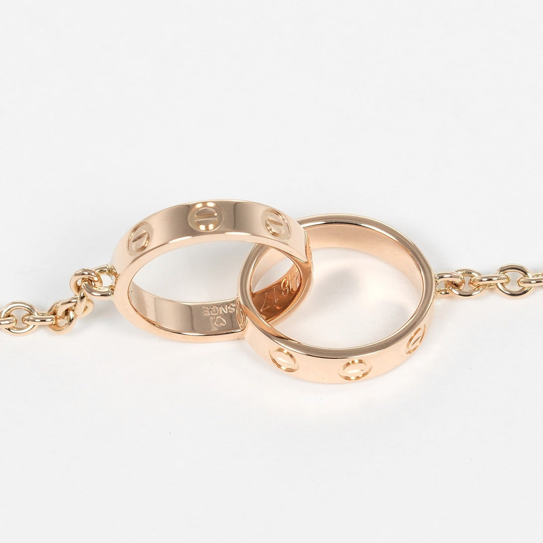 CARTIER Necklace K18 Pink Gold gold baby love Women Used Authentic