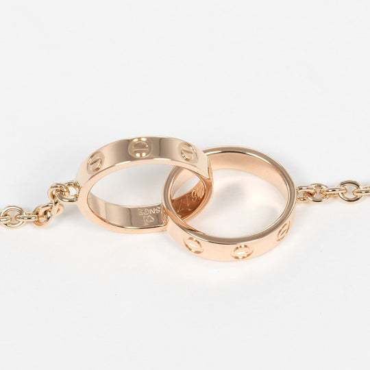 CARTIER Necklace K18 Pink Gold gold baby love Women Used Authentic