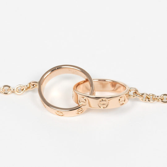 CARTIER Necklace K18 Pink Gold gold baby love Women Used Authentic