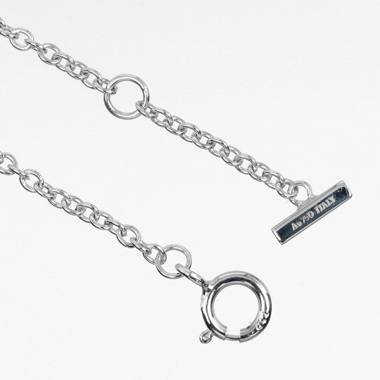 TIFFANY&Co. bracelet K18 White Gold, Diamond Silver T Smile Mini Women Used Authentic
