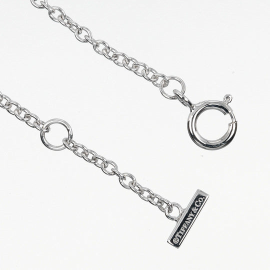 TIFFANY&Co. bracelet K18 White Gold, Diamond Silver T Smile Mini Women Used Authentic