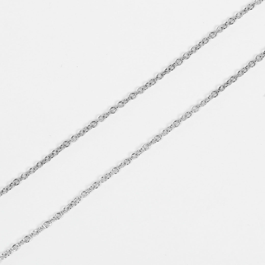 TIFFANY&Co. Necklace K18 White Gold, Diamond gold Double Loving Heart Women Used Authentic