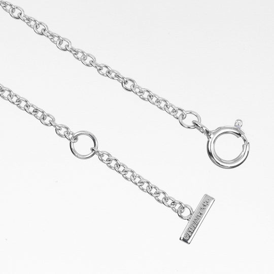 TIFFANY&Co. bracelet K18 white gold Silver T Smile Women Used Authentic