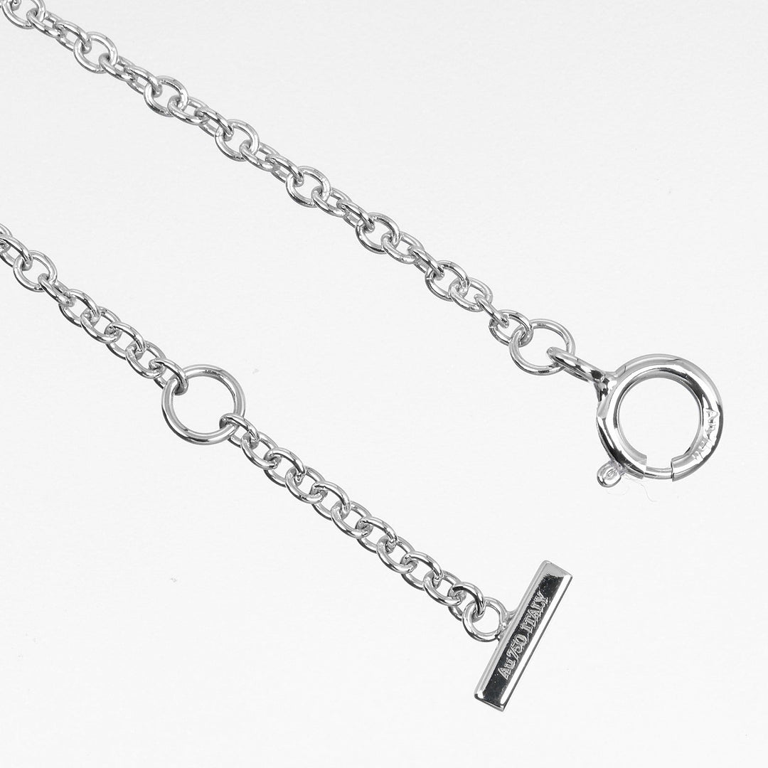 TIFFANY&Co. bracelet K18 white gold Silver T Smile Women Used Authentic