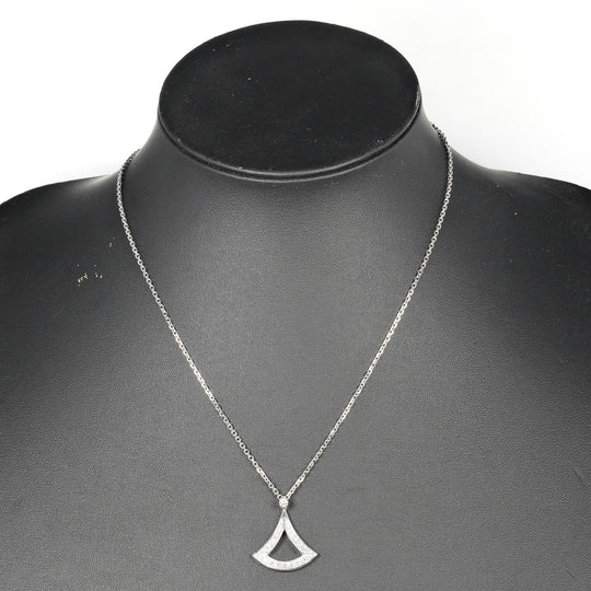 BVLGARI Necklace K18 White Gold, Diamond gold Diva Dream Women Used Authentic