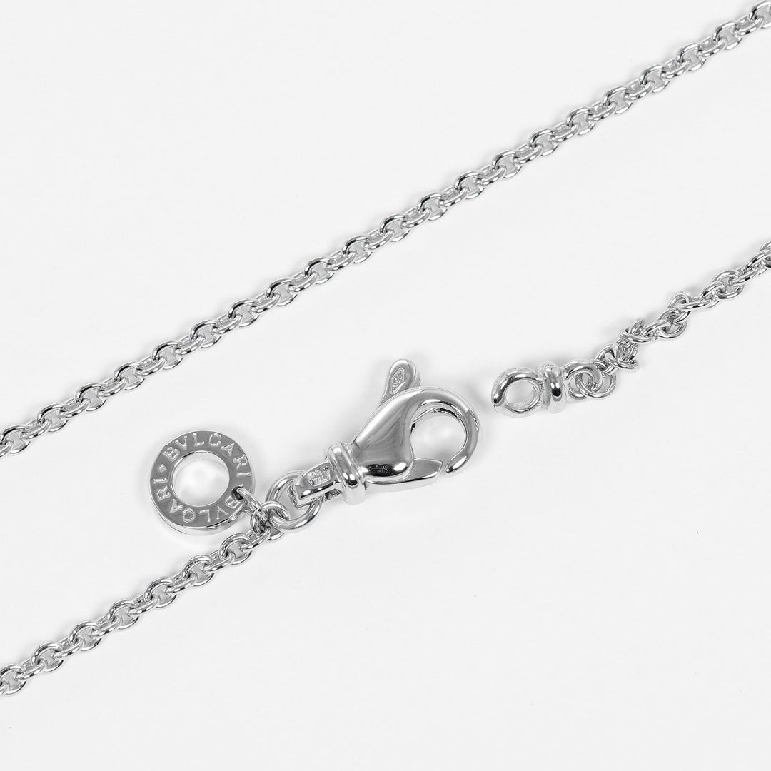 BVLGARI Necklace K18 White Gold, Enamel gold Be zero one Women Used Authentic