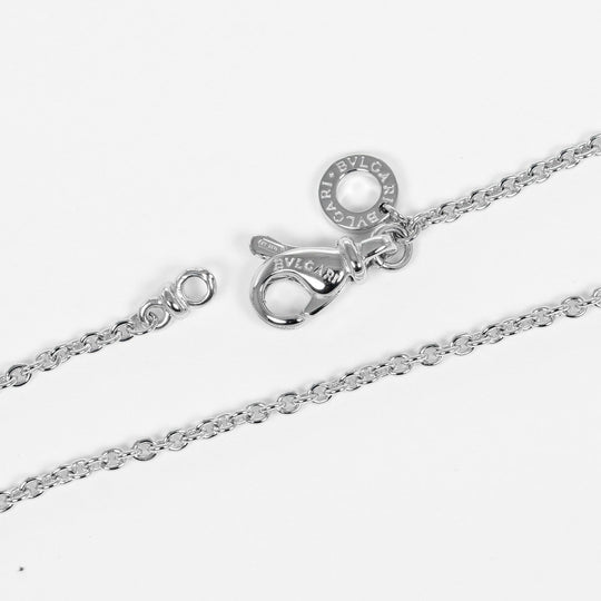 BVLGARI Necklace K18 White Gold, Enamel gold Be zero one Women Used Authentic