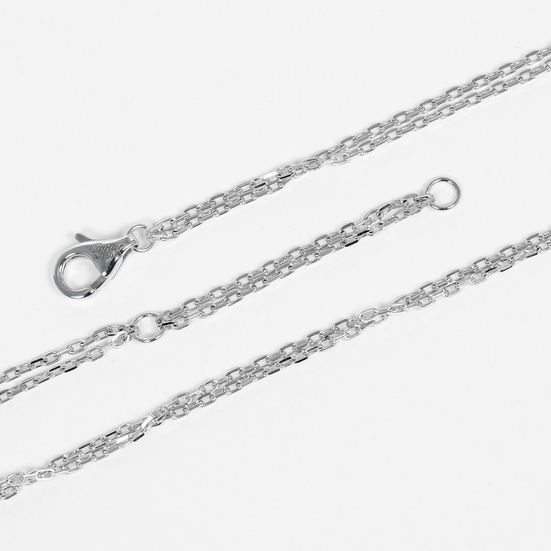 CARTIER Necklace 18k white gold, diamond, ceramic gold Love Sleoop Women Used Authentic