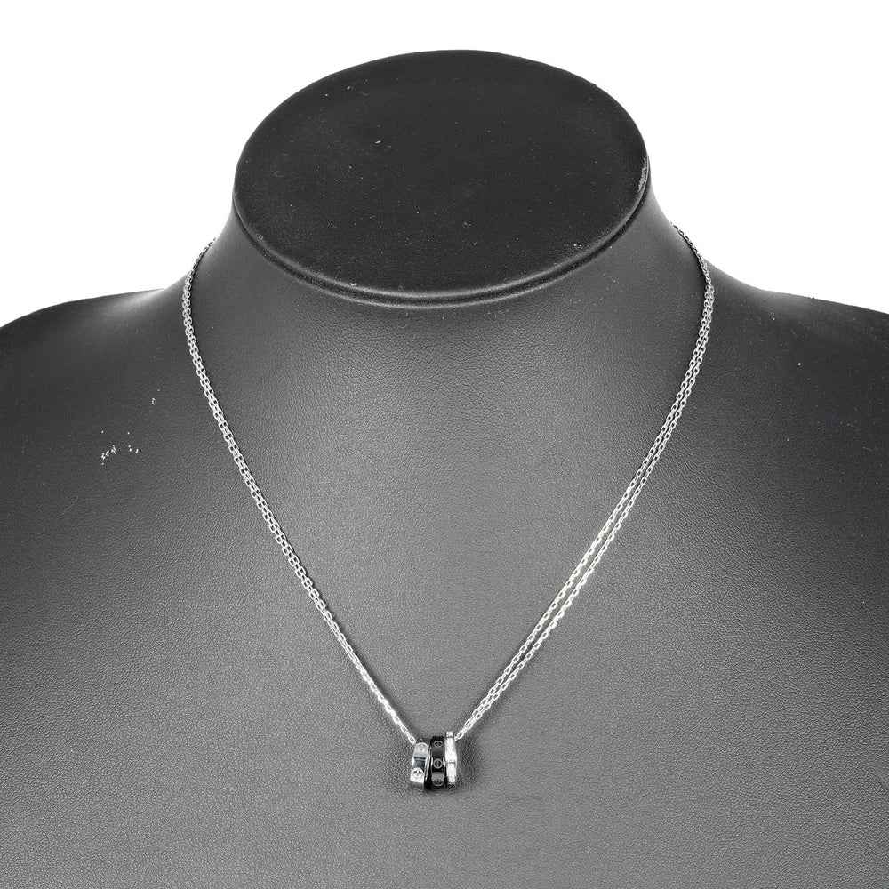 CARTIER Necklace 18k white gold, diamond, ceramic gold Love Sleoop Women Used Authentic