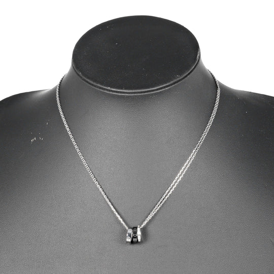 CARTIER Necklace 18k white gold, diamond, ceramic gold Love Sleoop Women Used Authentic